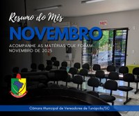 Resumo do mês de novembro de 2025