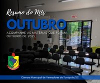 Resumo do mês de outubro de 2025