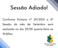 Sessão adiada